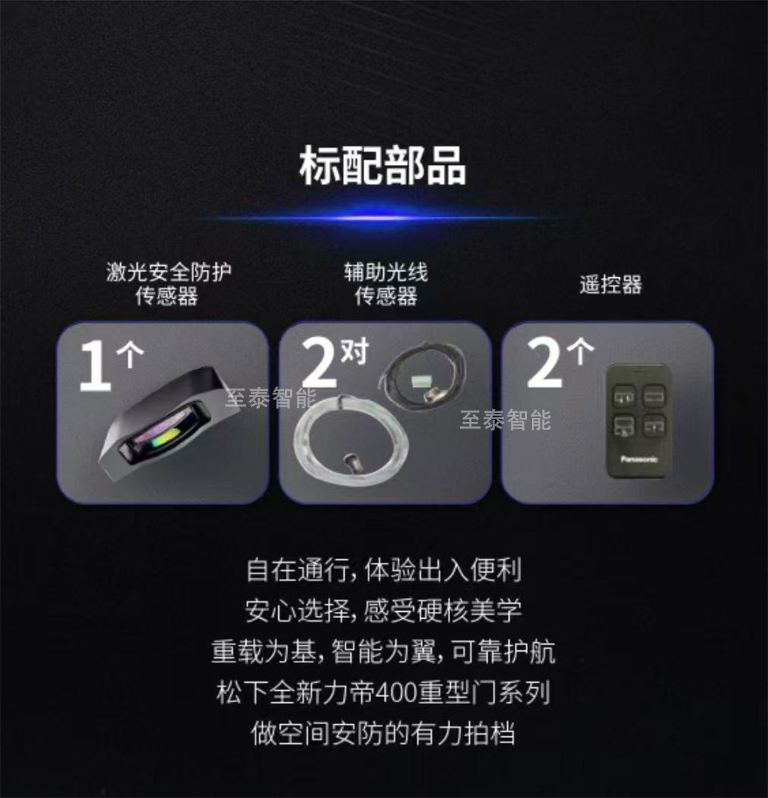 松下力帝400KG重型自動平移門機組